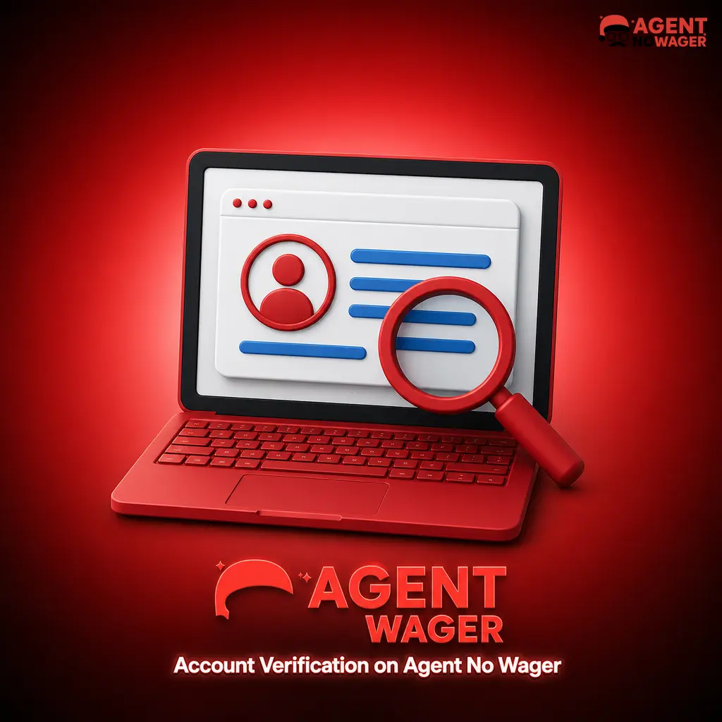 Agent No Wager KYC account verification process showing identity, address, and payment document submission steps