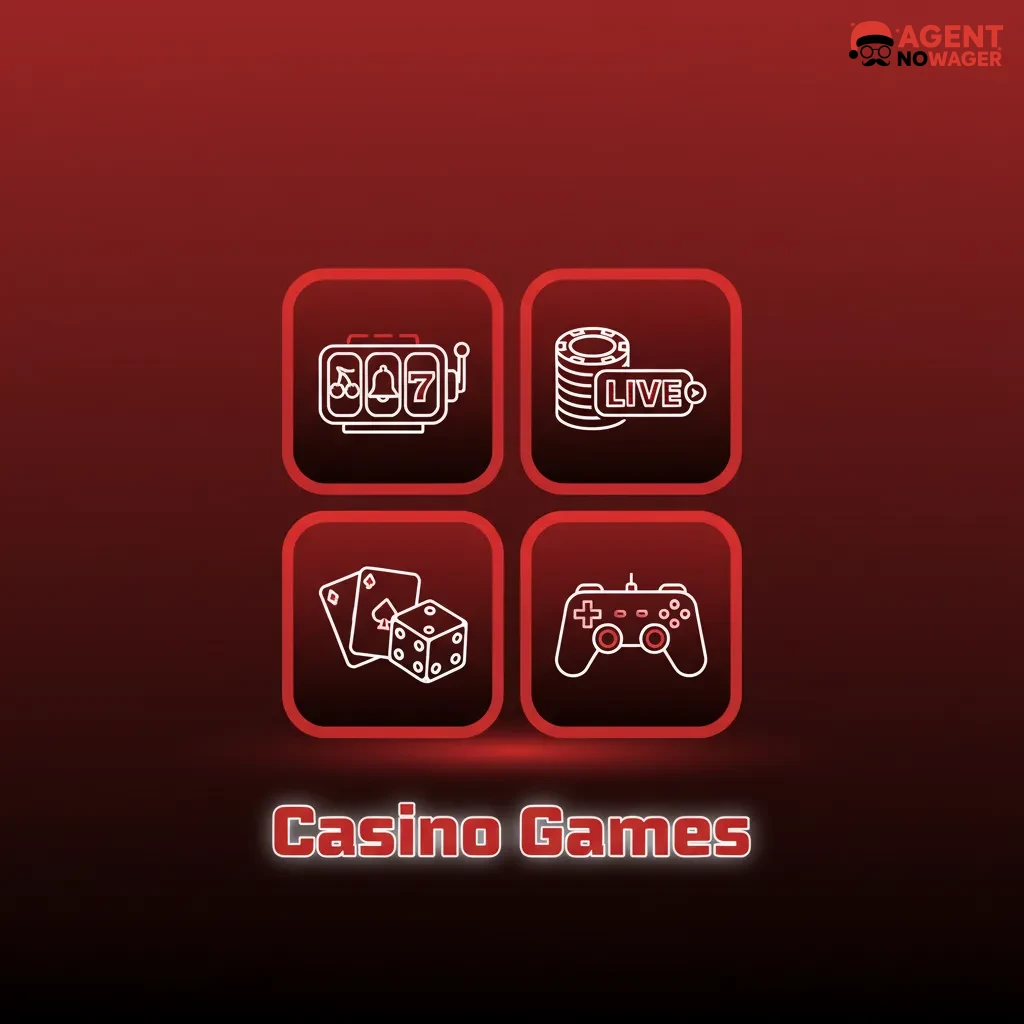 Agent No Wager: Casino games from top studios incl. slots, live tables, instant-win titles, Slingo, video poker