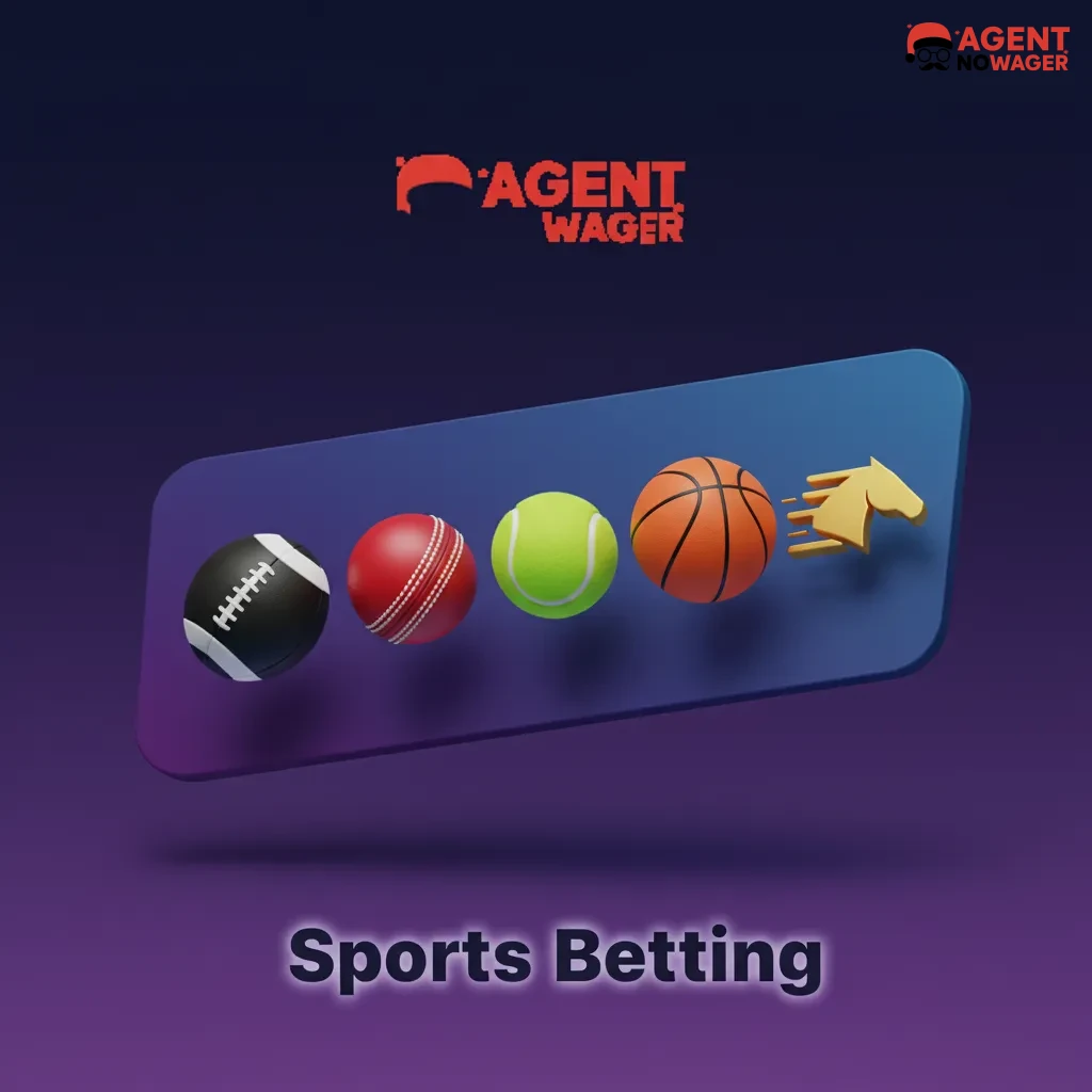 Agent No Wager sports betting: UK and international fixtures, pre-match and live; football, horse racing, tennis
