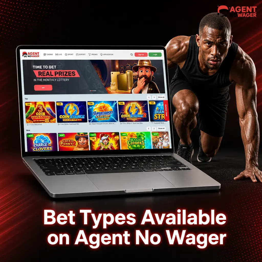 Diagram showing single, accumulator, and system bet types available on Agent No Wager for UK sportsbook players