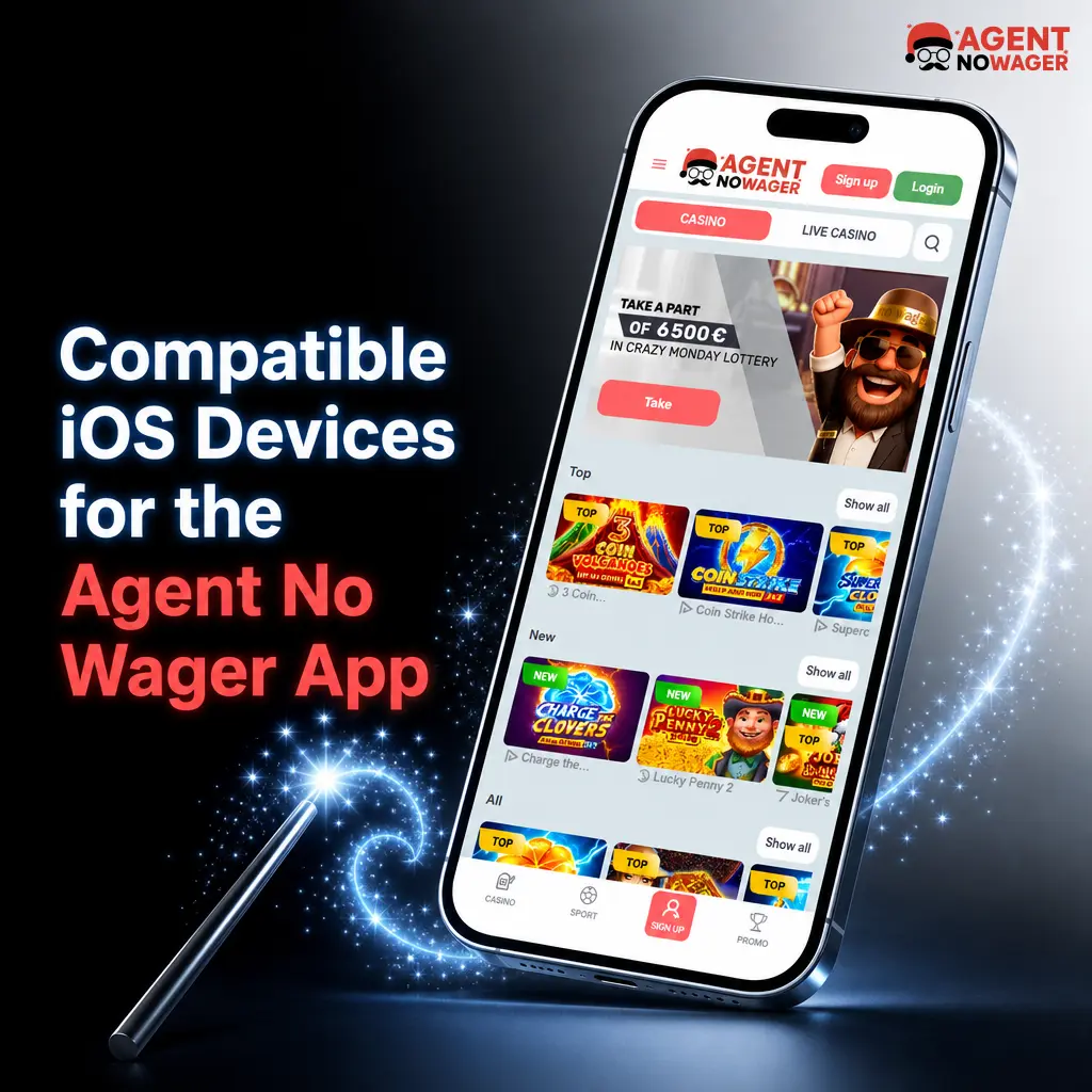 List of compatible iOS devices for Agent No Wager app including iPhone X to 15 series and iPad Air and Pro models