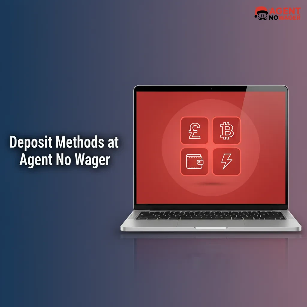 Step-by-step UK GBP deposit guide at Agent No Wager: choose debit card, bank transfer, or e-wallet; instant deposits.