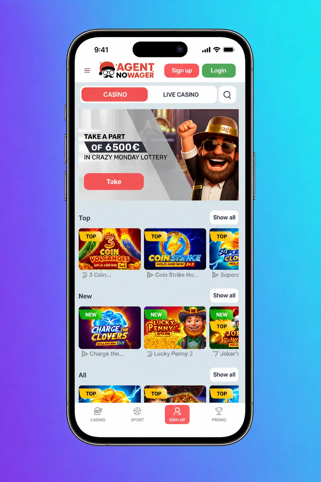 Step-by-step guide to placing your first bet in the Agent No Wager app across six easy stages
