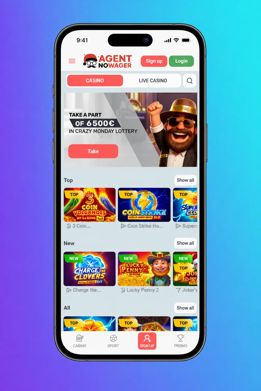 Step-by-step guide to placing your first bet on the Agent No Wager app, showing sports selection and bet slip screens
