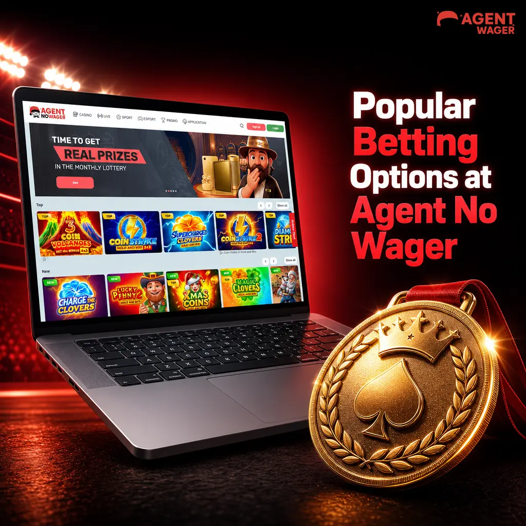 Agent No Wager sportsbook betting options including live, pre-match, and multi-live formats for UK players