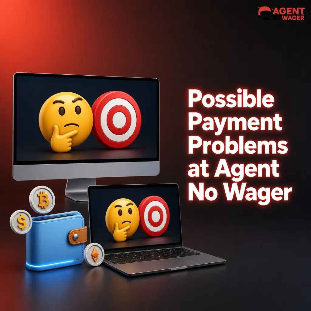 UK player payment issues at Agent No Wager casino including declined cards, pending withdrawals, and crypto deposit delays