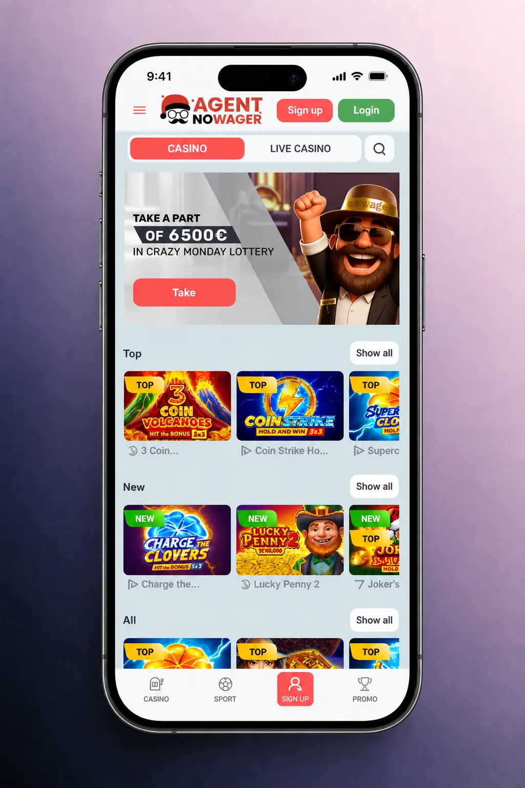 Step-by-step registration process at Agent No Wager casino site for UK players aged 18 and over