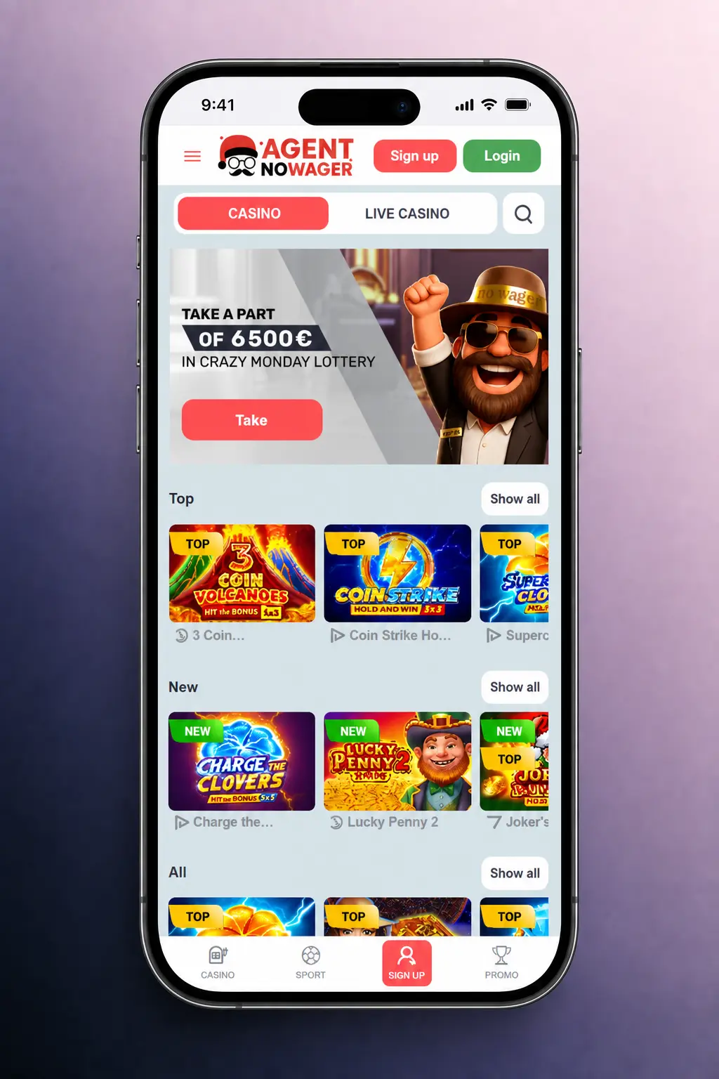 Step-by-step registration process guide for Agent No Wager casino site, showing 5 steps for UK players aged 18+