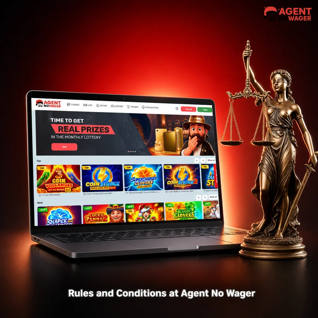 Agent No Wager casino terms and conditions rules for UK players including age verification, KYC, and bonus policies