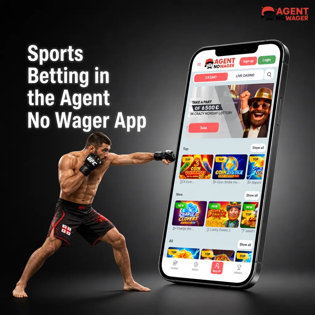 Agent No Wager app sports betting interface showing football, tennis, basketball, eSports and more in LIVE and LINE modes