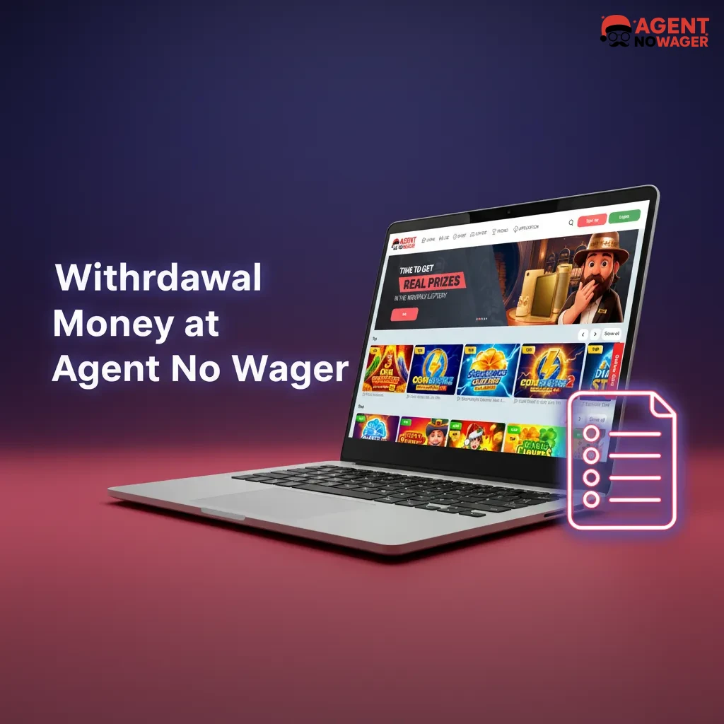 Agent No Wager withdrawal guide: select method, use deposit route, enter amount, verify, e-wallets same day, banks 1-3 days.